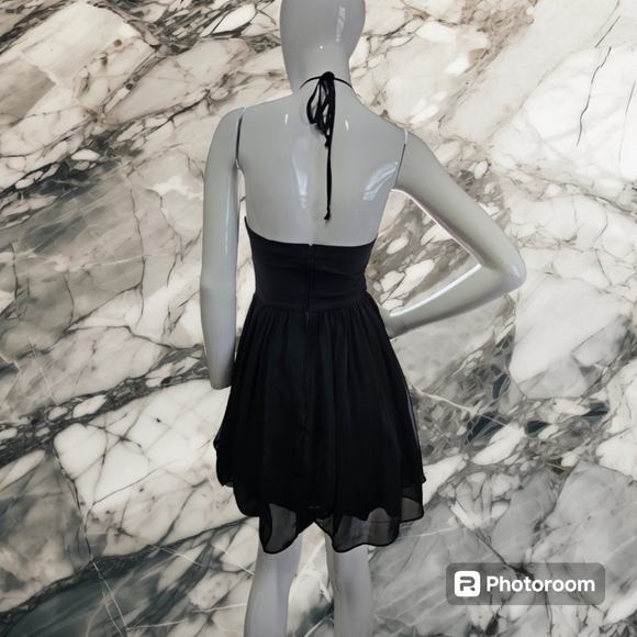 WINDSOR halter prom/ pageant / evening black dress juniors 7/8 - Picture 5 of 5